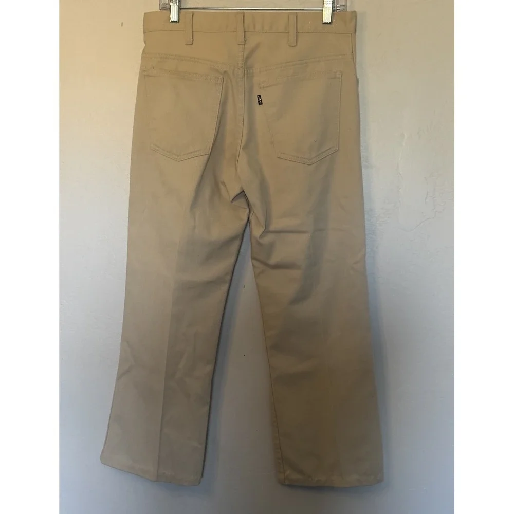 Vintage Levis Pants Mens 30x29 Beige Sta Prest Big E